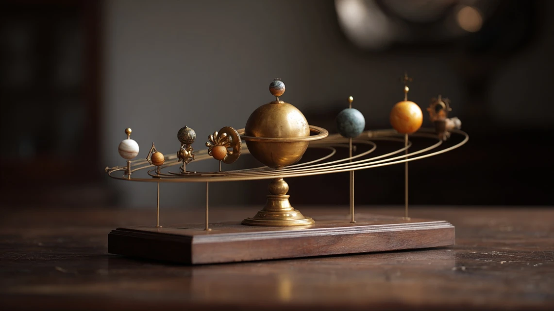 Orrery Model of Solar System on Table