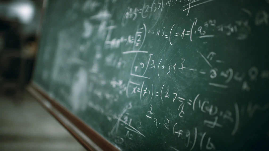 Chalkboard Filled with Mathematical Equations