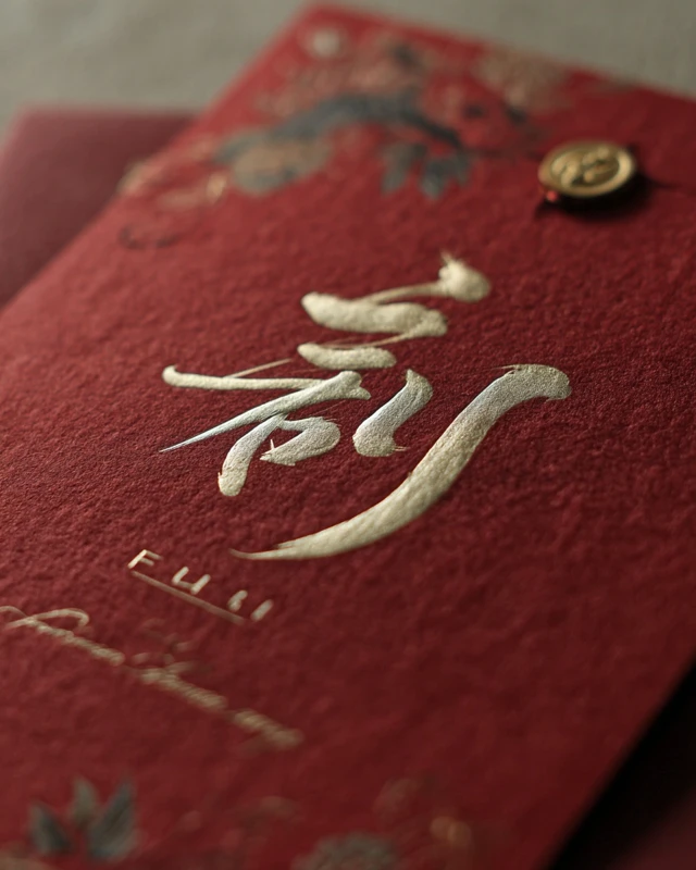 Close-up of a Red Chinese Envelope