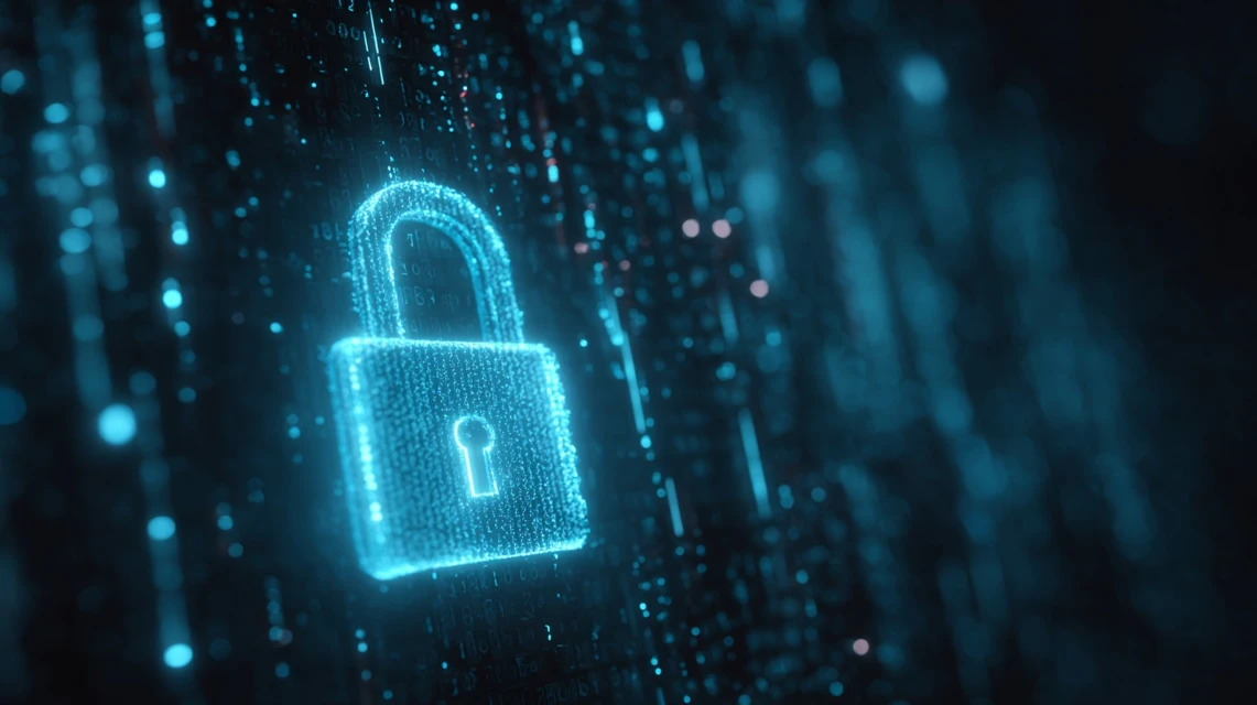 Digital Padlock Security Concept