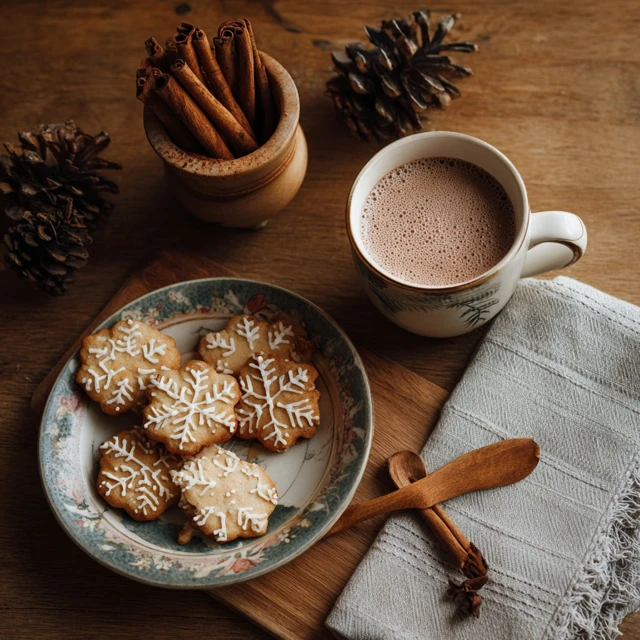 Cozy Winter Treat Arrangement Still Life